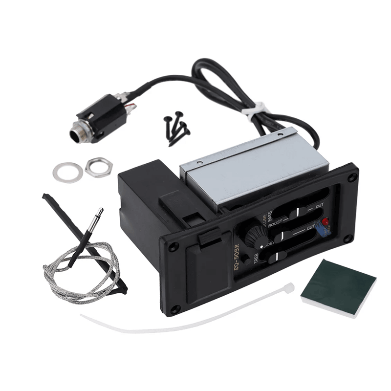 Acoustic Guitar Preamp EQ Pickup With Built In Tuner 0