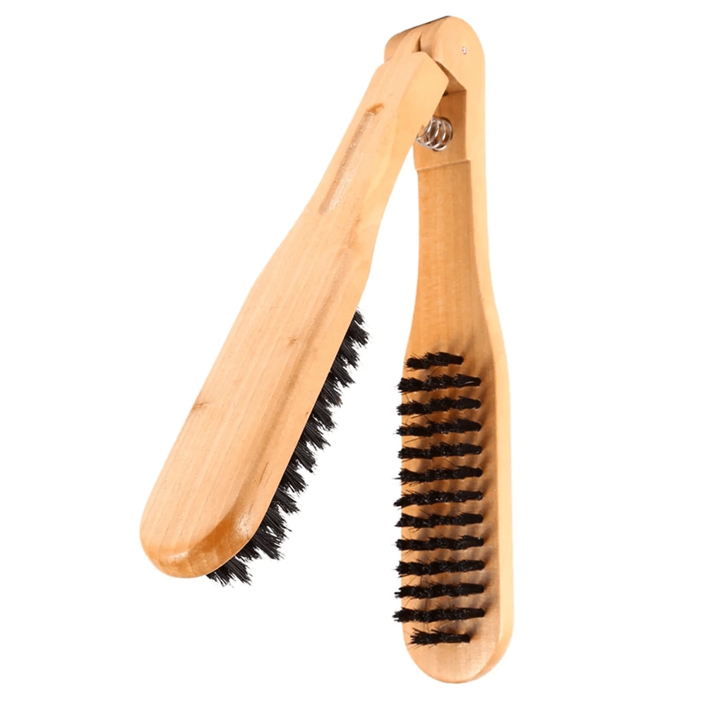 Double Brush Head Wooden Hair Comb Anti Static Styling Tool 1