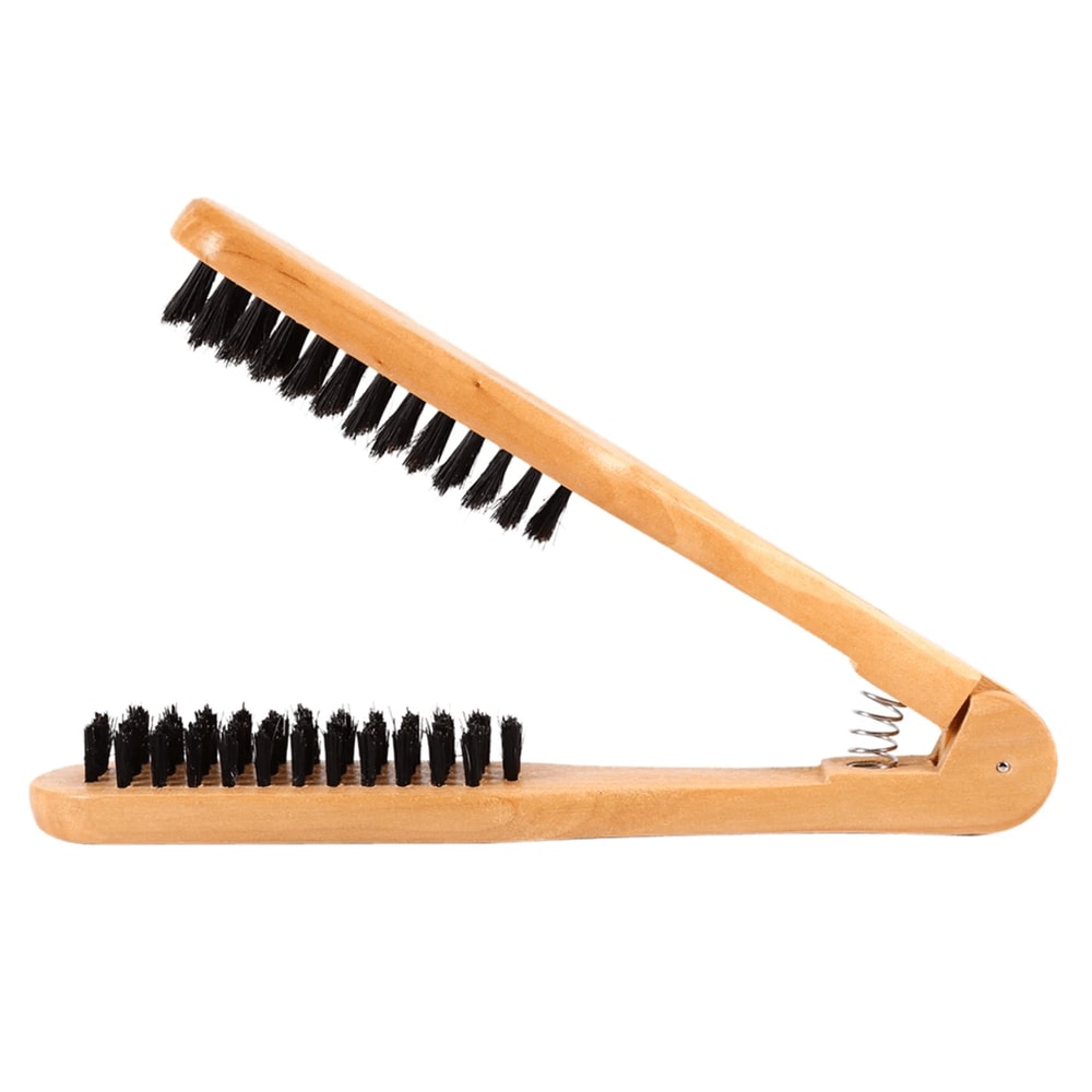 Double Brush Head Wooden Hair Comb Anti Static Styling Tool 5