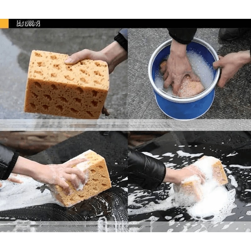 Large Honeycomb Car Wash Sponge Block For Auto And Motorcycle Cleaning 1