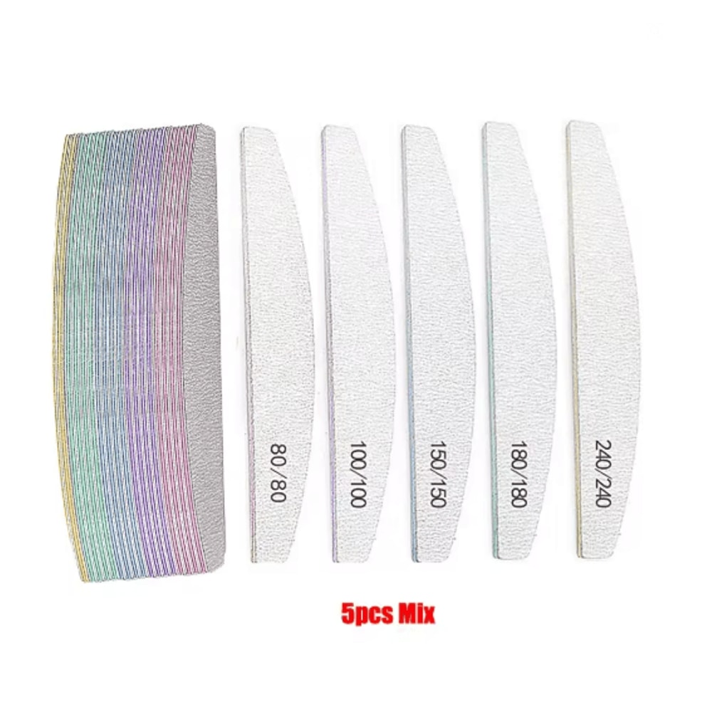 Professional Nail File Set Multi Grit Sandpaper Manicure Tools 5 Piece 8