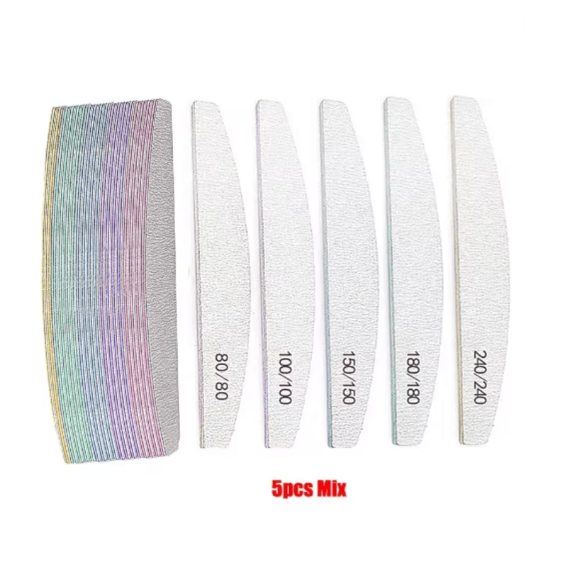 Professional Nail File Set Multi Grit Sandpaper Manicure Tools 5 Piece 8