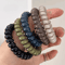 Striped Spiral Hair Ties Telephone Coil Elastic Hair Bands Set 1