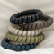 Striped Spiral Hair Ties Telephone Coil Elastic Hair Bands Set 2