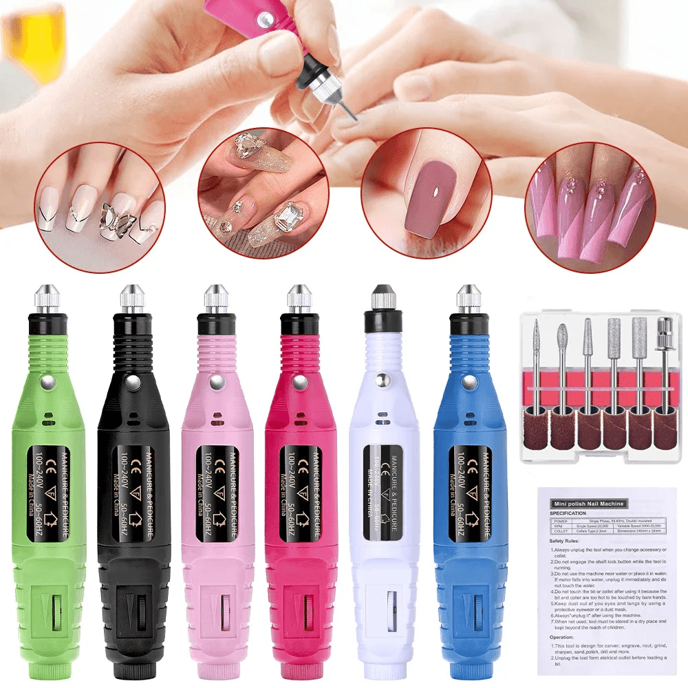 Professional Electric Nail Drill Polisher Set For Manicure And Pedicure 0