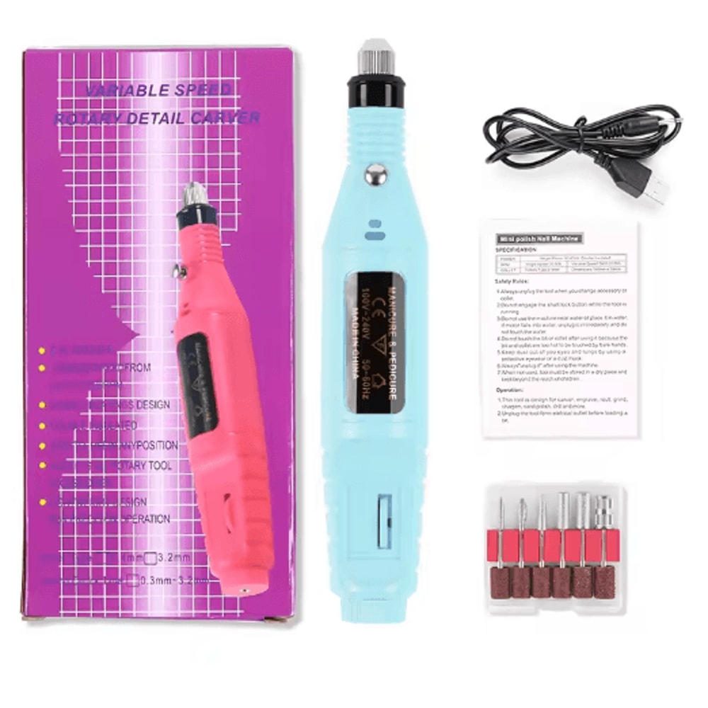 Professional Electric Nail Drill Polisher Set For Manicure And Pedicure 9