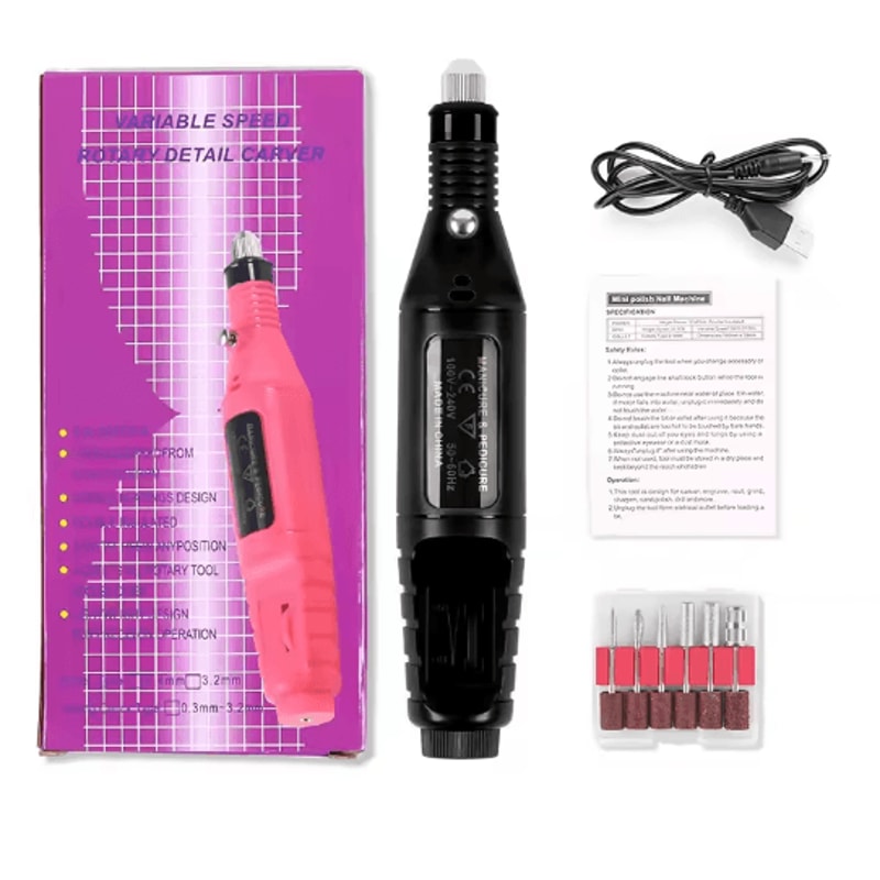 Professional Electric Nail Drill Polisher Set For Manicure And Pedicure 6