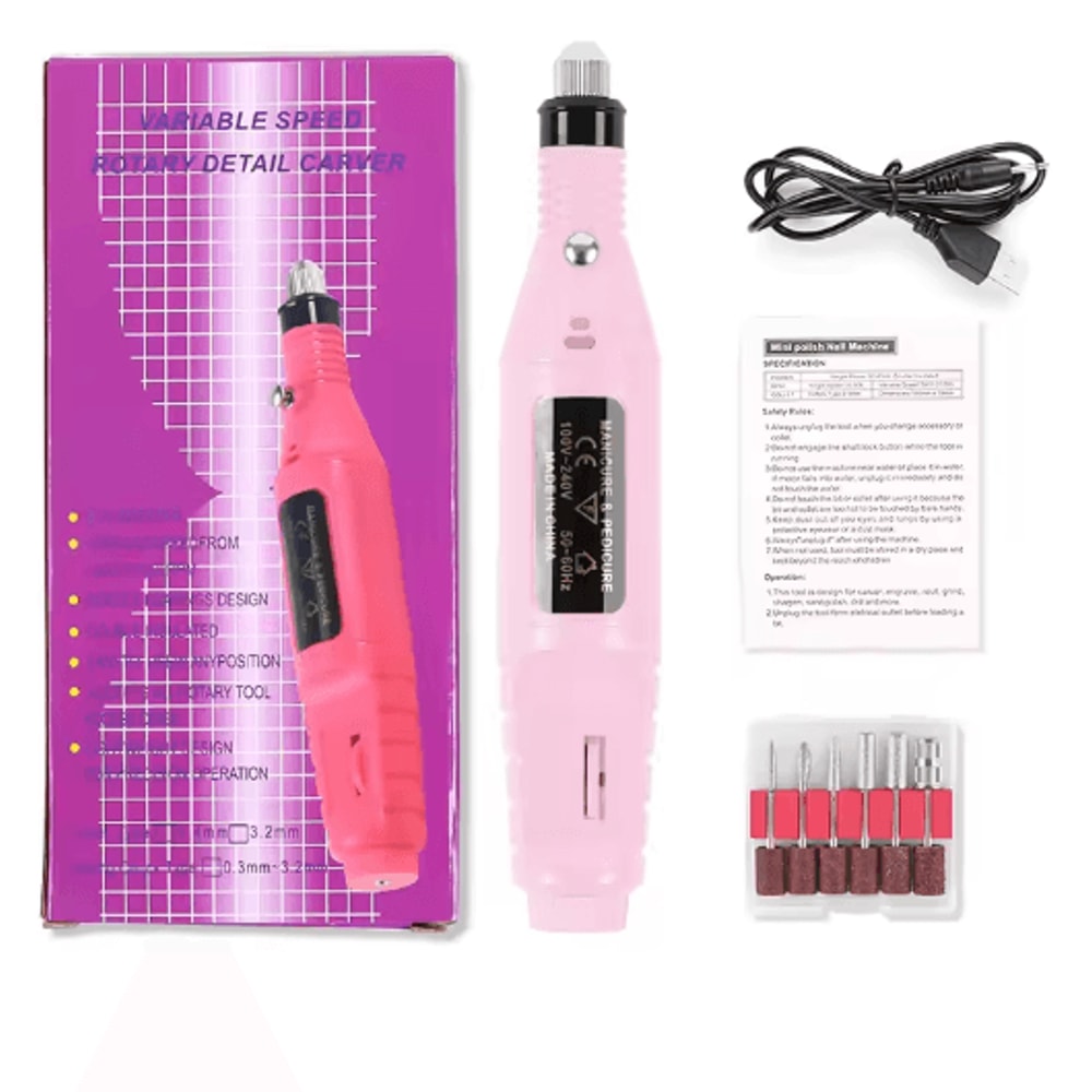 Professional Electric Nail Drill Polisher Set For Manicure And Pedicure 7
