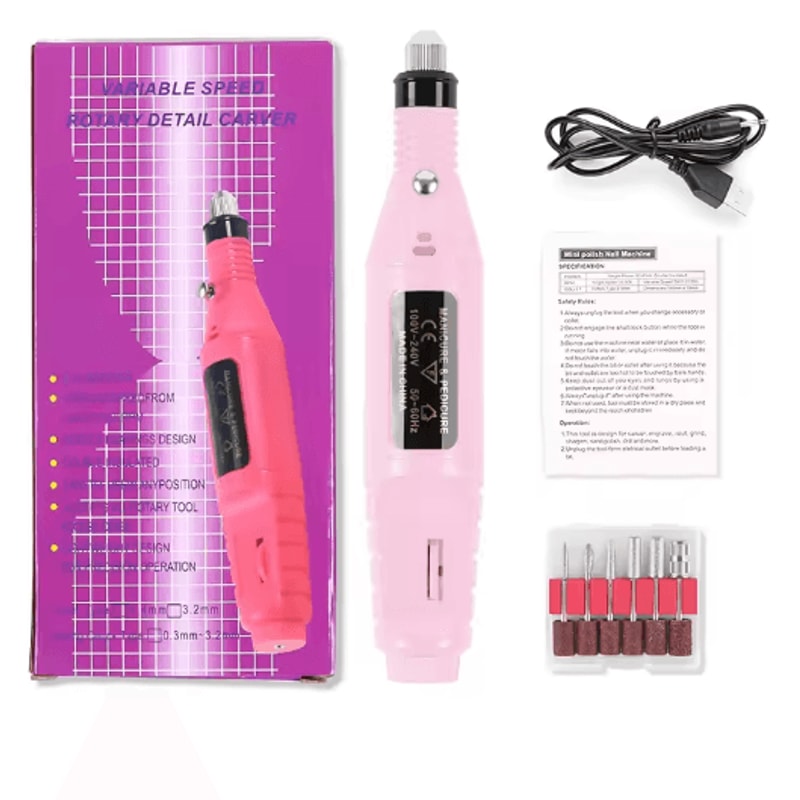 Professional Electric Nail Drill Polisher Set For Manicure And Pedicure 7