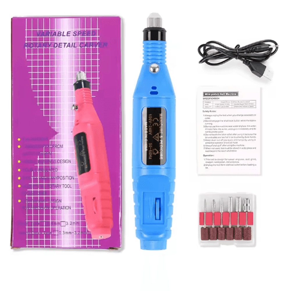 Professional Electric Nail Drill Polisher Set For Manicure And Pedicure 8