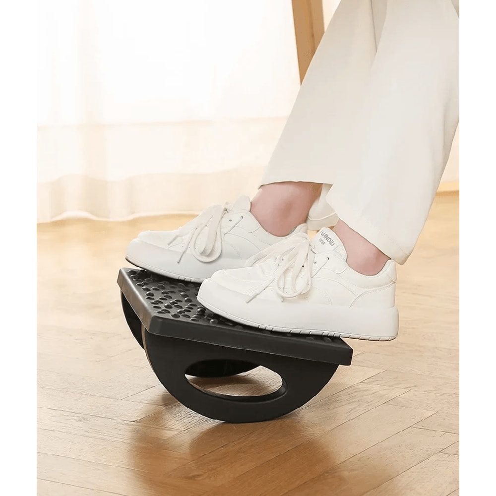 Ergonomic Under Desk Foot Rest With Massage Rollers Portable Foot Stool 2