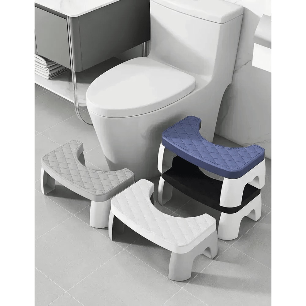 Waterproof Toilet Foot Stool Ergonomic Squat Stool For Bathroom Comfort 0