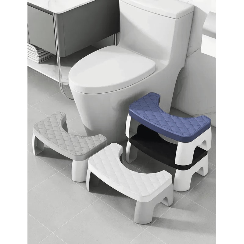 Waterproof Toilet Foot Stool Ergonomic Squat Stool For Bathroom Comfort 0