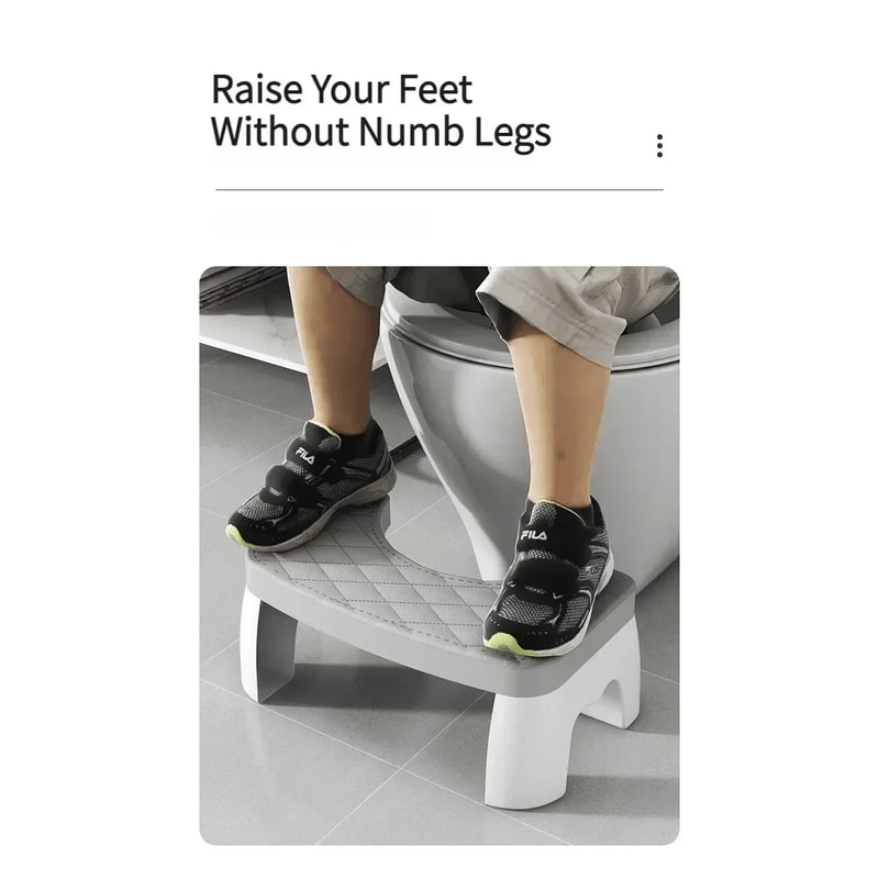 Waterproof Toilet Foot Stool Ergonomic Squat Stool For Bathroom Comfort 1