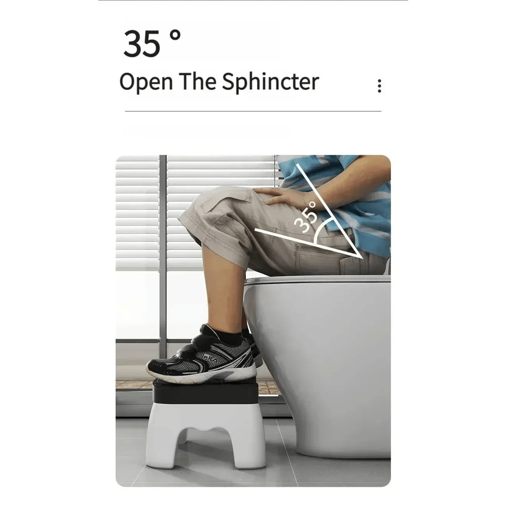 Waterproof Toilet Foot Stool Ergonomic Squat Stool For Bathroom Comfort 2