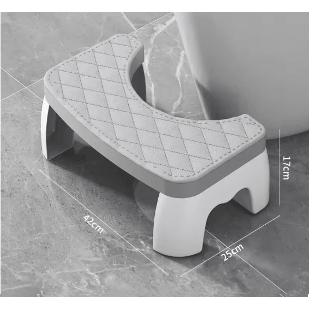 Waterproof Toilet Foot Stool Ergonomic Squat Stool For Bathroom Comfort 4
