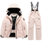 girl winter ski suit with hood