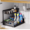 SlideStore Under Sink Organizer 2 Tier Pull Out Cabinet Basket 0