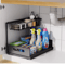 SlideStore Under Sink Organizer 2 Tier Pull Out Cabinet Basket 0