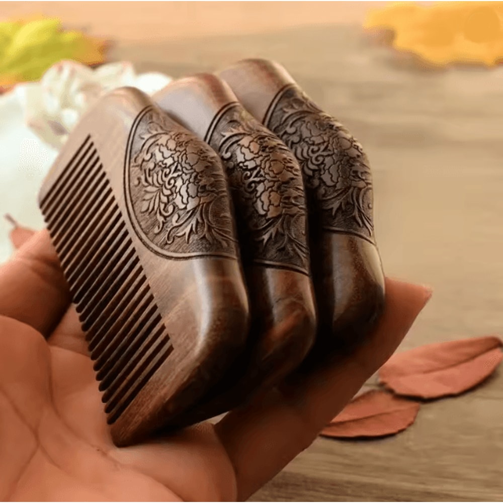 PureWood Pocket Sandalwood Comb Fine Tooth Beard And Hair Styling 0
