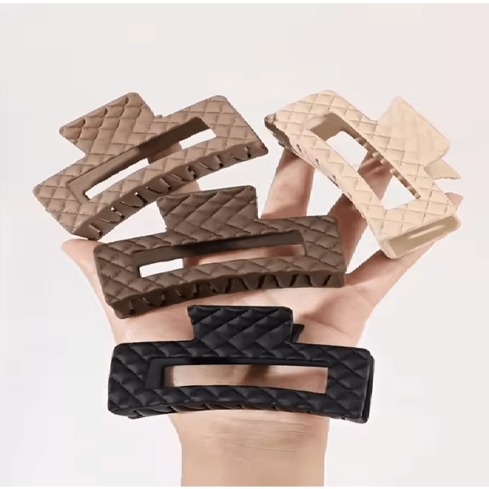 HoldEase Large Hair Claw Clips Strong Grip Set For Women 2