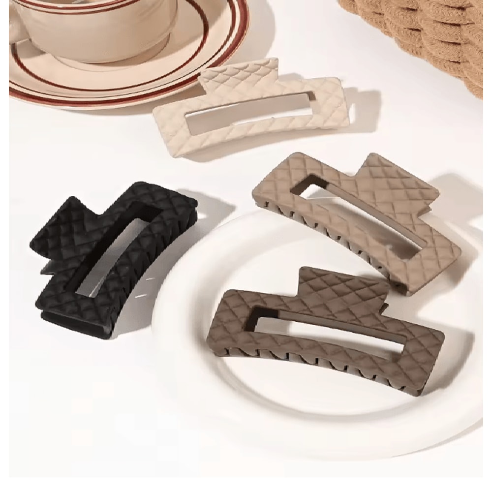 HoldEase Large Hair Claw Clips Strong Grip Set For Women 4