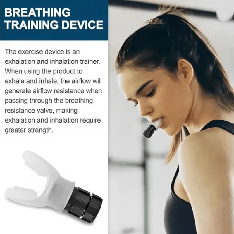 BreatheFlex Lung Breathing Exercise Device Adjustable Resistance Trainer 0