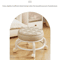 PU Leather Rolling Stool With Wheels Low Profile Padded Seat 1
