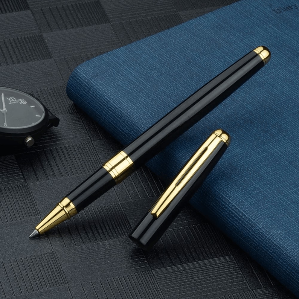 Stainless Steel Business Ballpoint Pen Refillable Signature Writing Pen 3