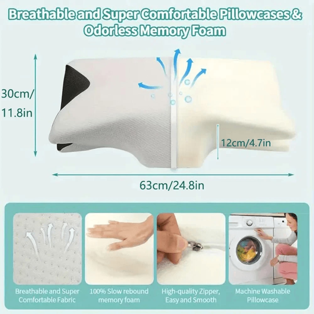 Butterfly Memory Foam Cervical Pillow For Neck Support And Sleep Comfort 1