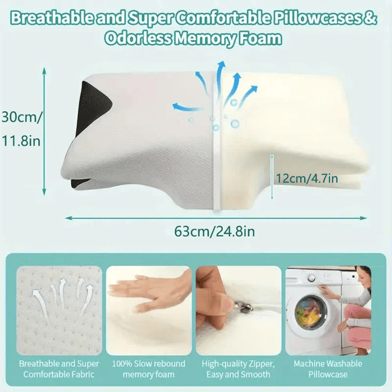Butterfly Memory Foam Cervical Pillow For Neck Support And Sleep Comfort 1