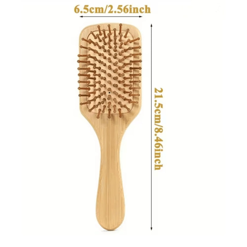 Bamboo Hair Comb Anti Static Wooden Detangling Scalp Massage Comb 4