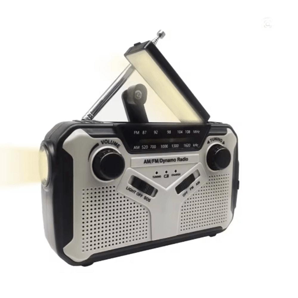 Emergency Hand Crank Solar Radio With Flashlight And Power Bank 3