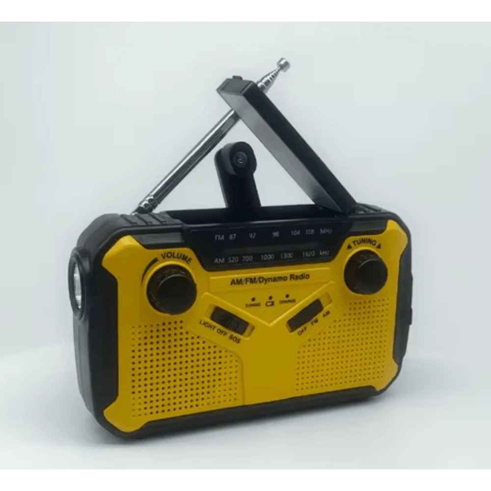Emergency Hand Crank Solar Radio With Flashlight And Power Bank 4