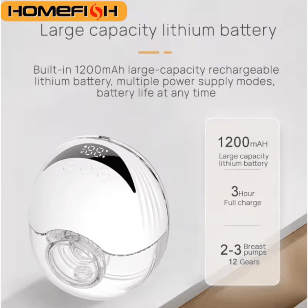 MilkEase Wearable Electric Breast Pump Hands Free Portable Comfort Fit 3