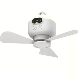 campbreeze portable ceiling fan rechargeable outdoor camping fan with led