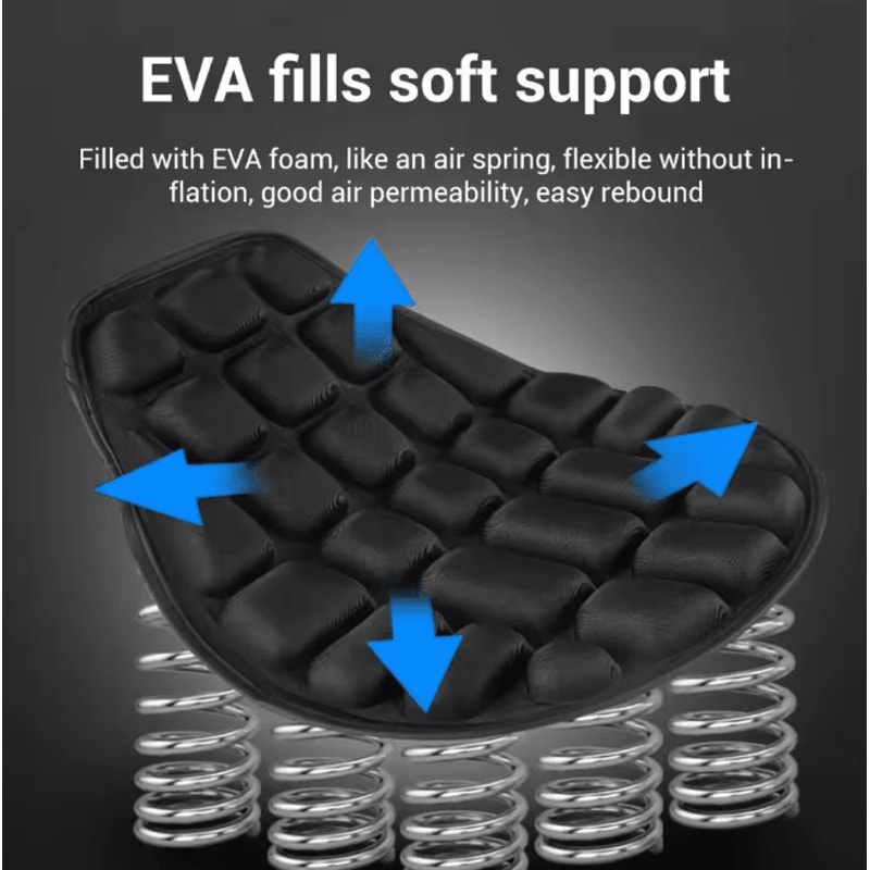 AirRide Universal Motorcycle Seat Cushion Breathable Comfort Pad 2