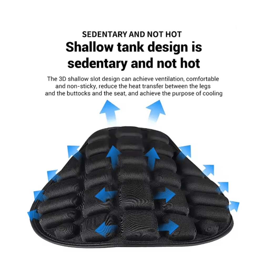 AirRide Universal Motorcycle Seat Cushion Breathable Comfort Pad 3