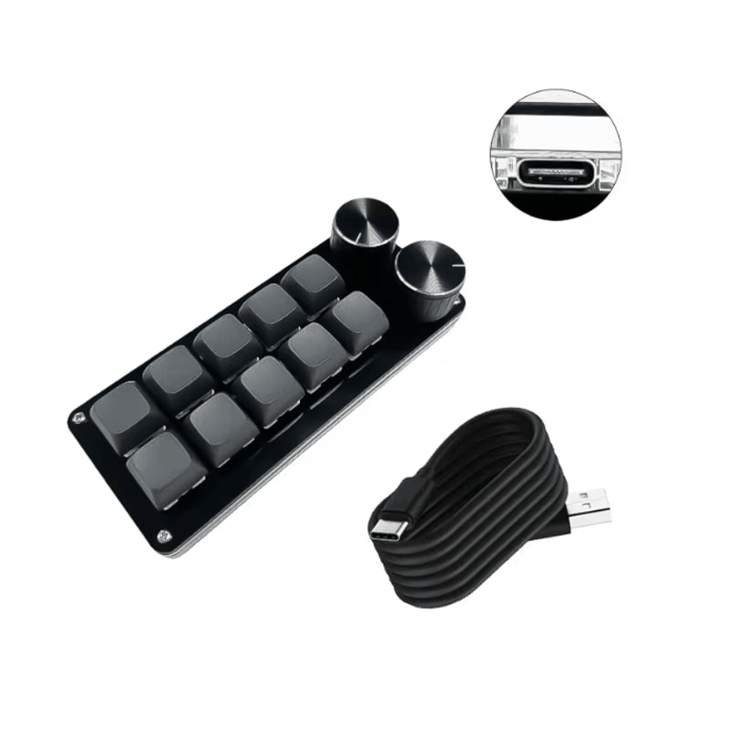 MacroFlow Bluetooth Programmable Macropad 12 Key RGB Custom Keyboard 2