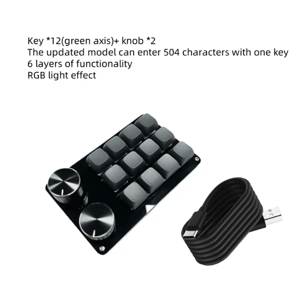 MacroFlow Bluetooth Programmable Macropad 12 Key RGB Custom Keyboard 4