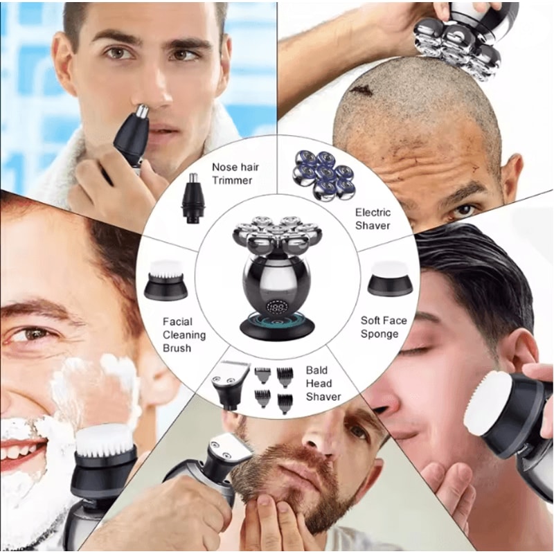 FlexGlide 7D Electric Shaver Waterproof Mens Beard And Head Groomer 1