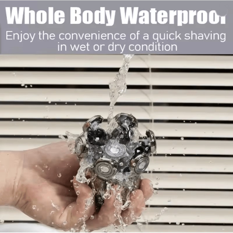 FlexGlide 7D Electric Shaver Waterproof Mens Beard And Head Groomer 2