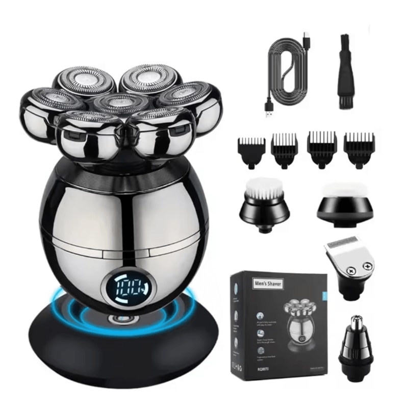 FlexGlide 7D Electric Shaver Waterproof Mens Beard And Head Groomer 3