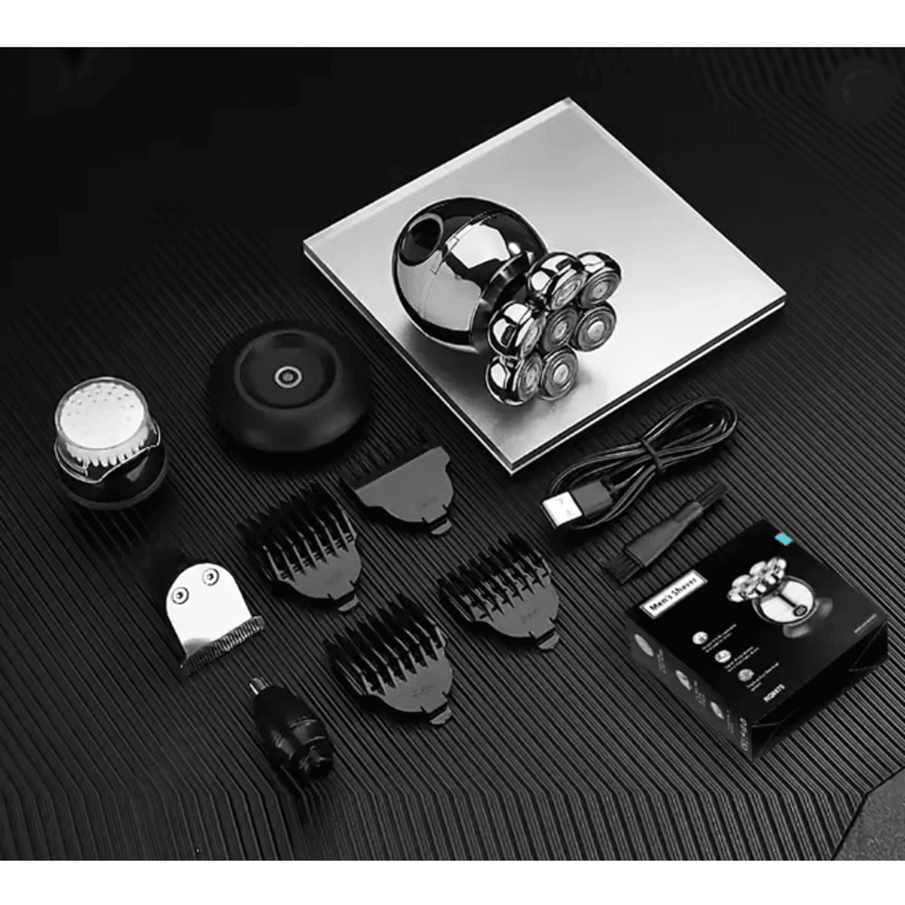 FlexGlide 7D Electric Shaver Waterproof Mens Beard And Head Groomer 4