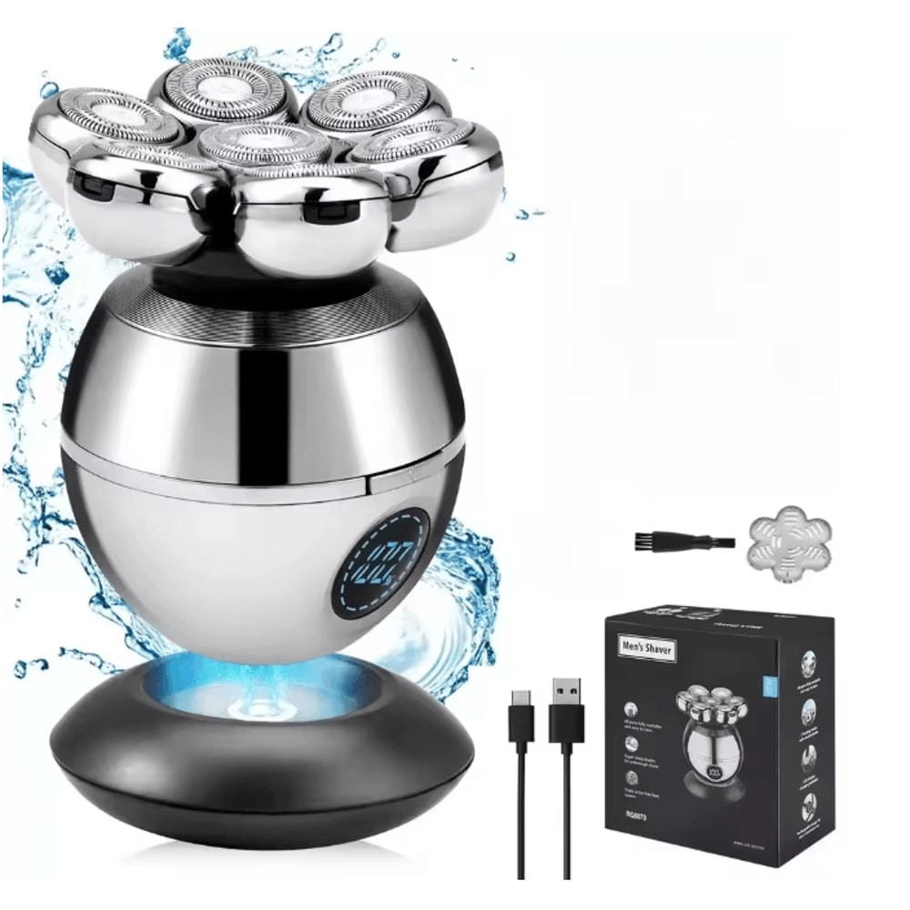 FlexGlide 7D Electric Shaver Waterproof Mens Beard And Head Groomer 5