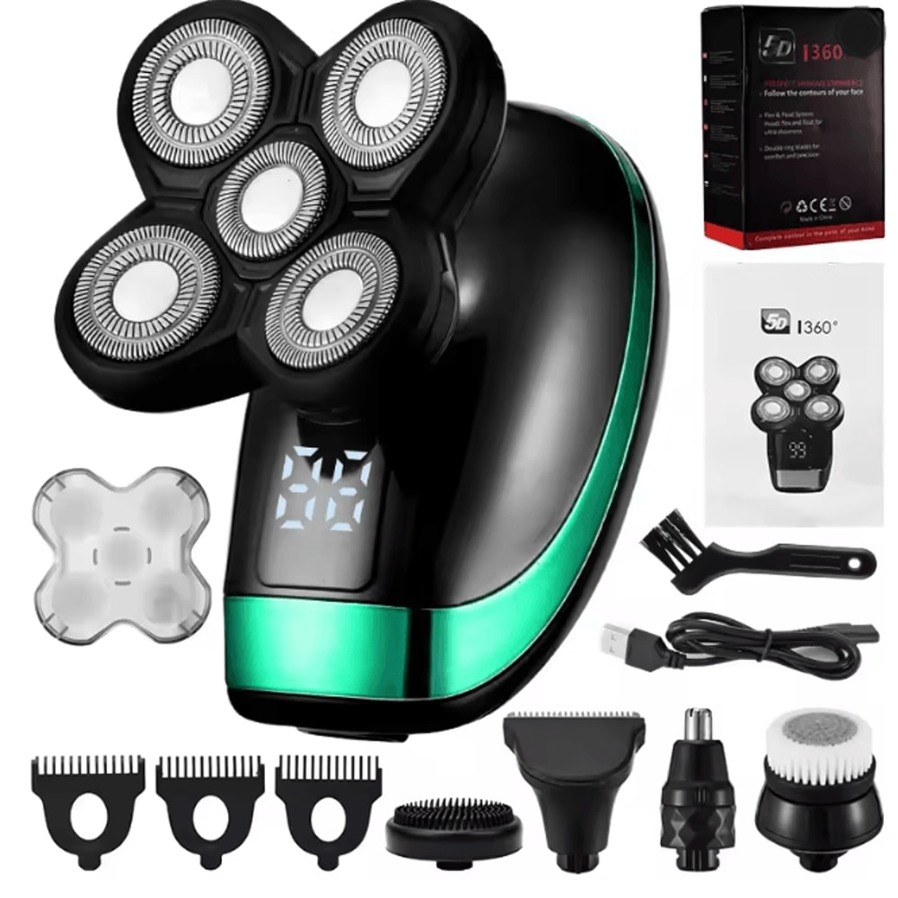 MultiGroom Pro 5 In 1 Bald Head Electric Shaver Mens Grooming Kit 5
