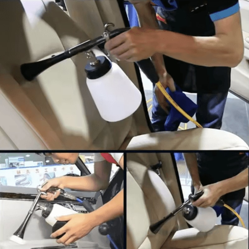 TurboBlast Car Interior Cleaning Gun High Power Air Blower With Brush 2