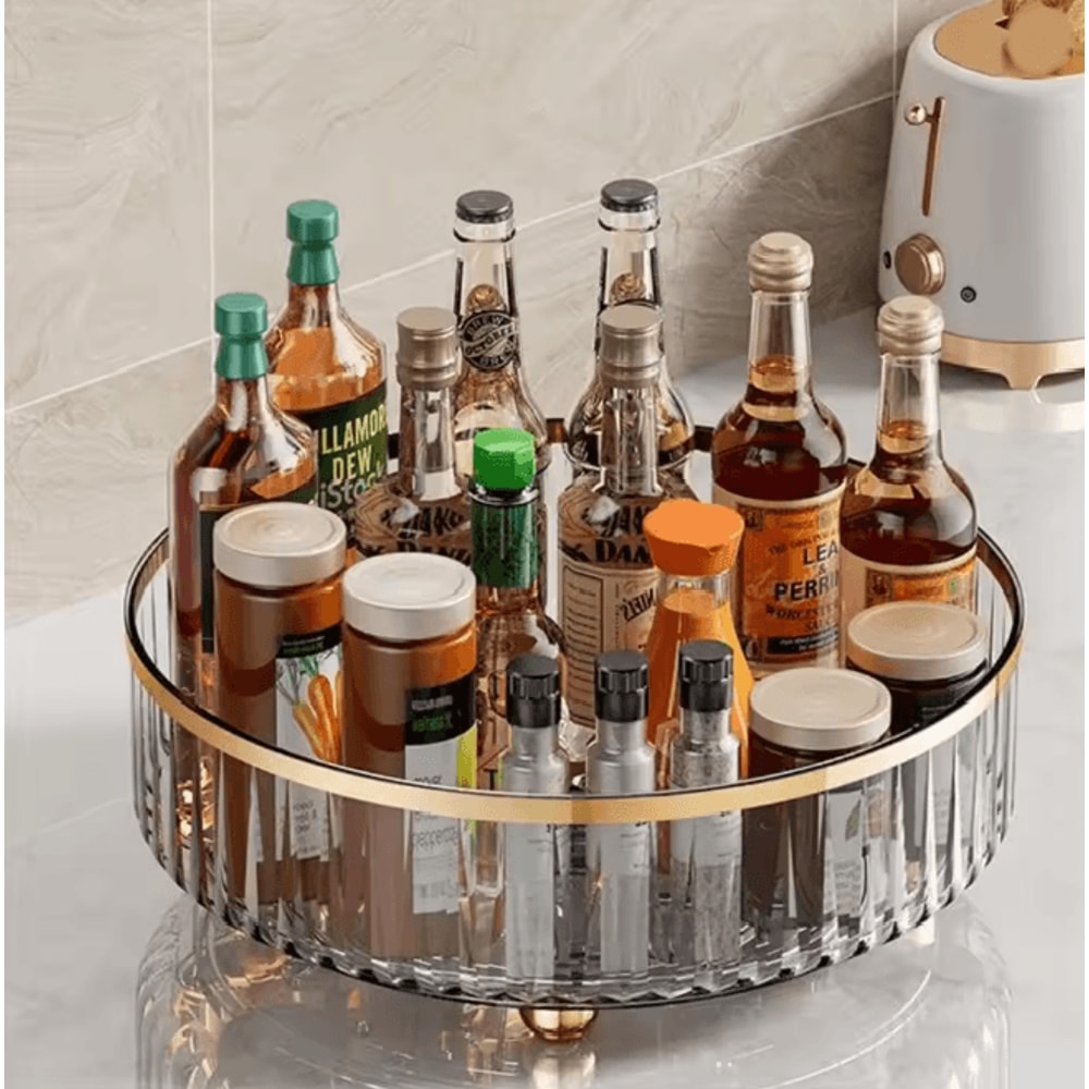 SpinClear Rotating Pantry Organizer Round Clear Storage Container 3