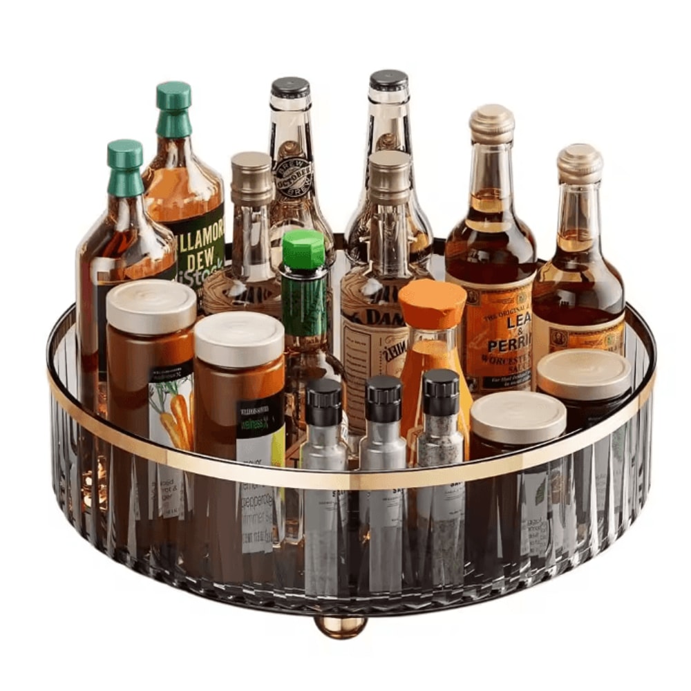 SpinClear Rotating Pantry Organizer Round Clear Storage Container 4