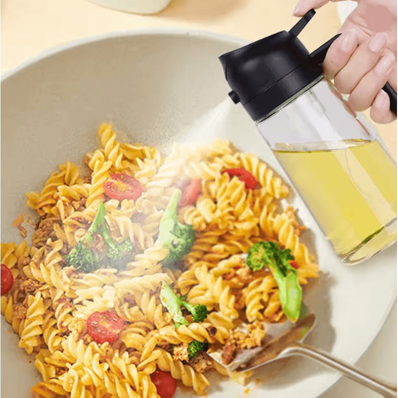 PurePour Two In One Oil Spray Bottle 500ml Kitchen Cooking Dispenser 0